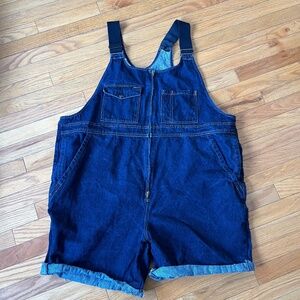 Vintage 100% Cotton Denim Jean Overall Cutoff Shorts sz 50